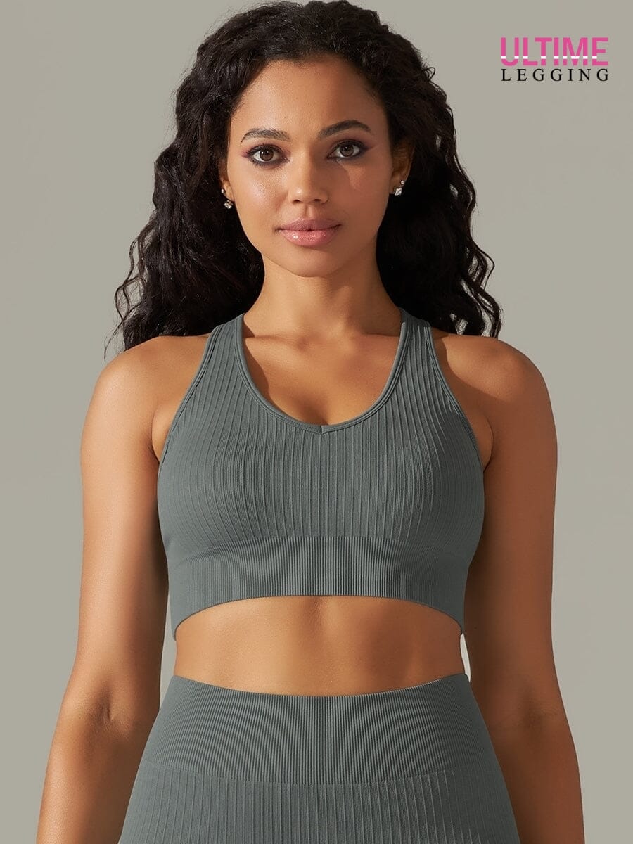Brassière Sport Anti Choc - Ultime-Legging Soutien-gorge sport helankezatrening.com sa Gris