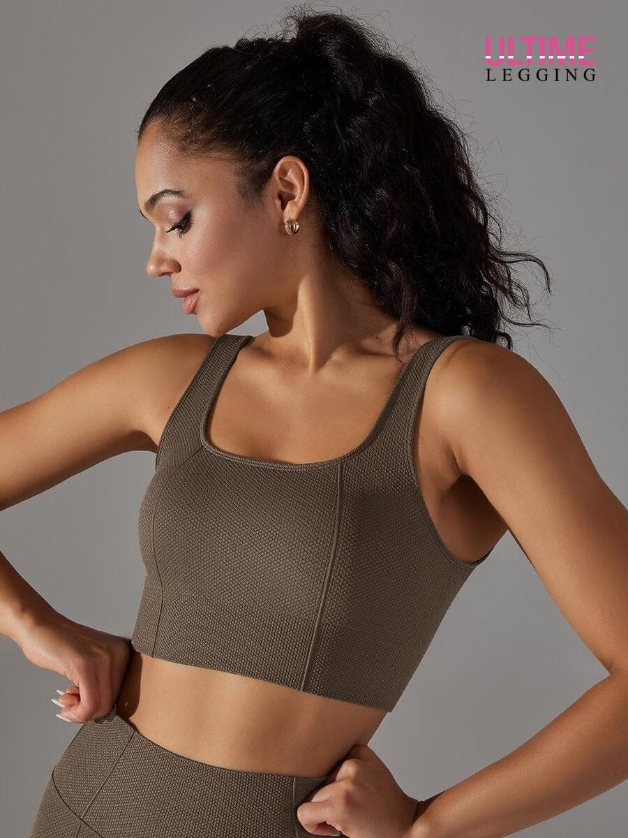 Brassière Sport Anti Frottement - Ultime-Legging Brassière helankezatrening.com sa Marron