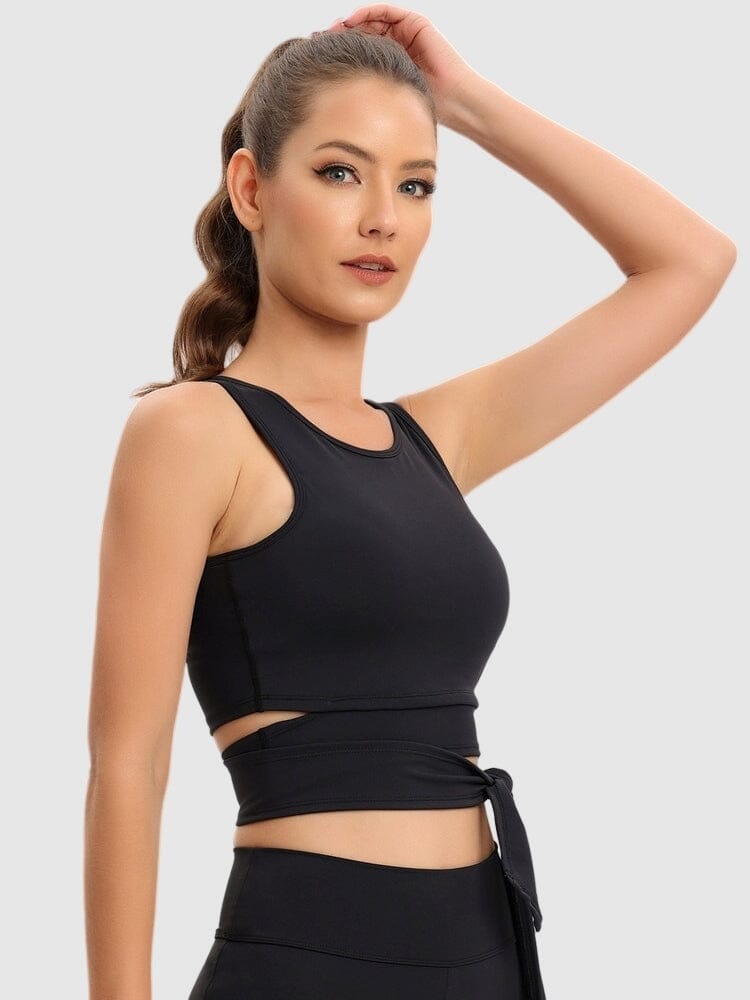 Brassière Sport Croisée Devant Brassière helankezatrening.com sa Noir