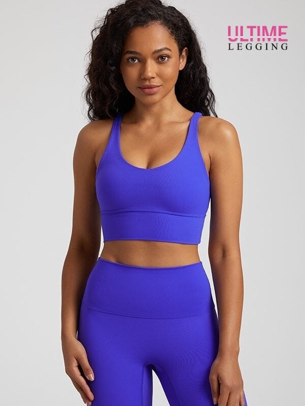 Brassière Sport Dos Croisé - Ultime-Legging Brassière helankezatrening.com sa Bleu