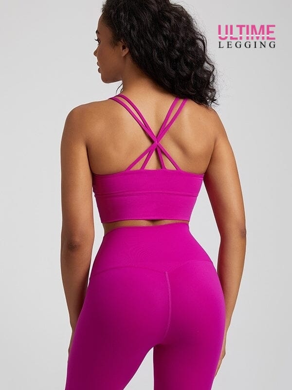 Brassière Sport Dos Croisé - Ultime-Legging Brassière helankezatrening.com sa Rose foncé