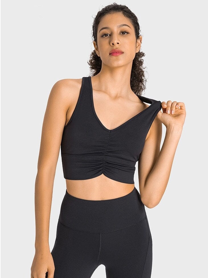Brassière Sport Dos Nageur Push Up Brassière helankezatrening.com XS Noir