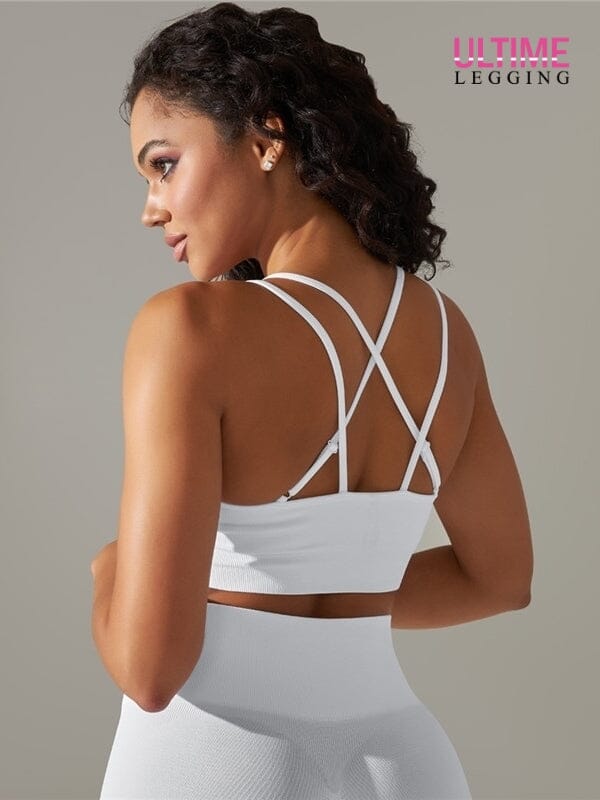 Brassière Sport Maintien Renforcé - Ultime-Legging Brassière helankezatrening.com sa Blanc