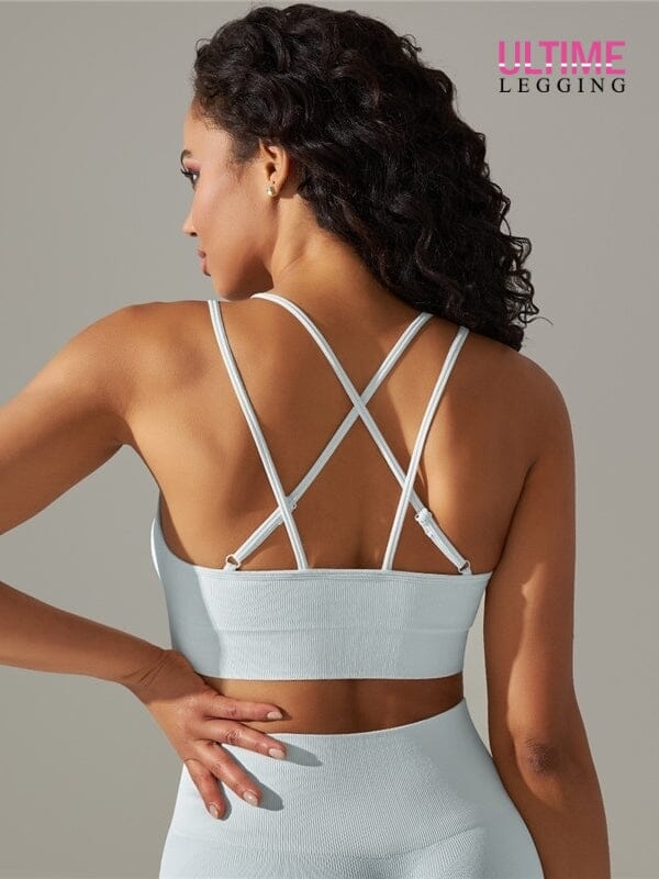 Brassière Sport Maintien Renforcé - Ultime-Legging Brassière helankezatrening.com sa Blanc glacier