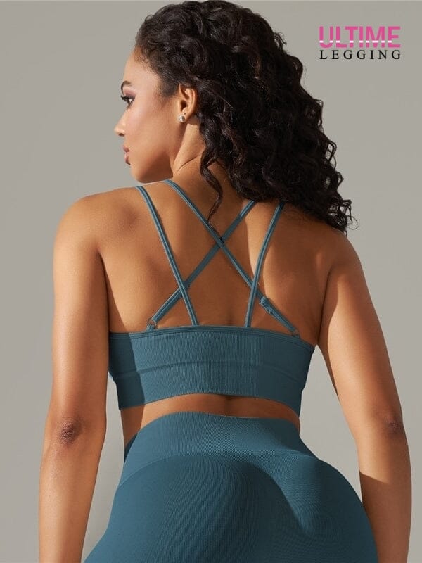 Brassière Sport Maintien Renforcé - Ultime-Legging Brassière helankezatrening.com sa Vert royal