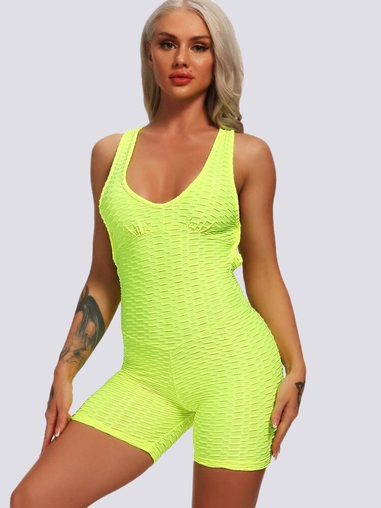 Combinaison Sport Short Anti Cellulite Combinaison sport helankezatrening.com sa Jaune