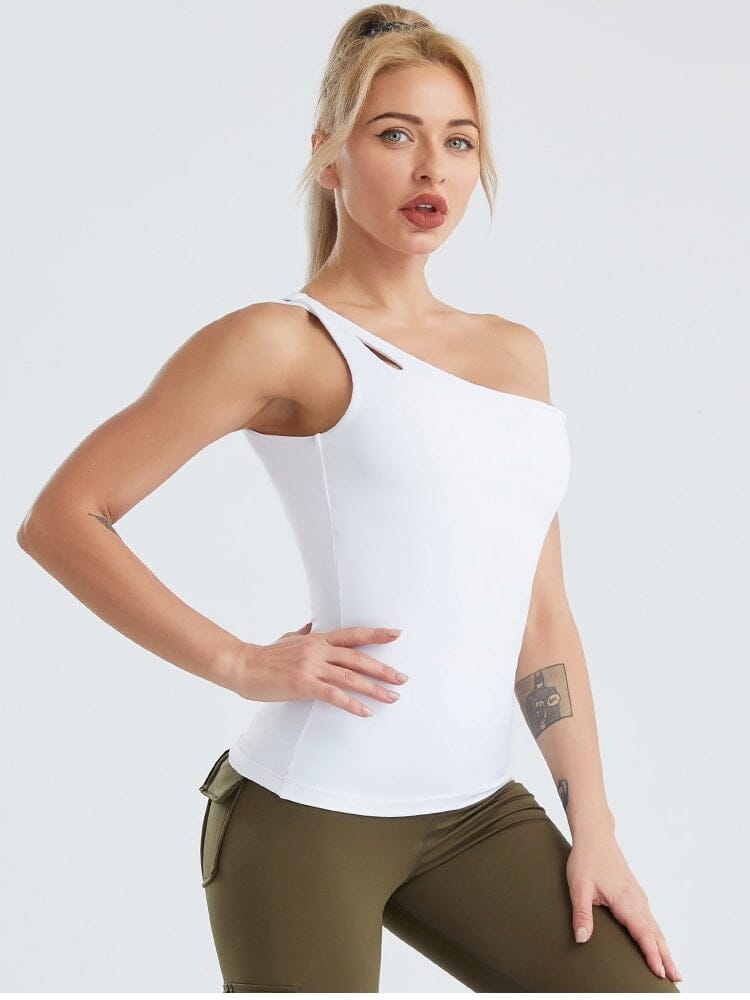 Débardeur Sport Moulant T-Shirt helankezatrening.com sa Blanc