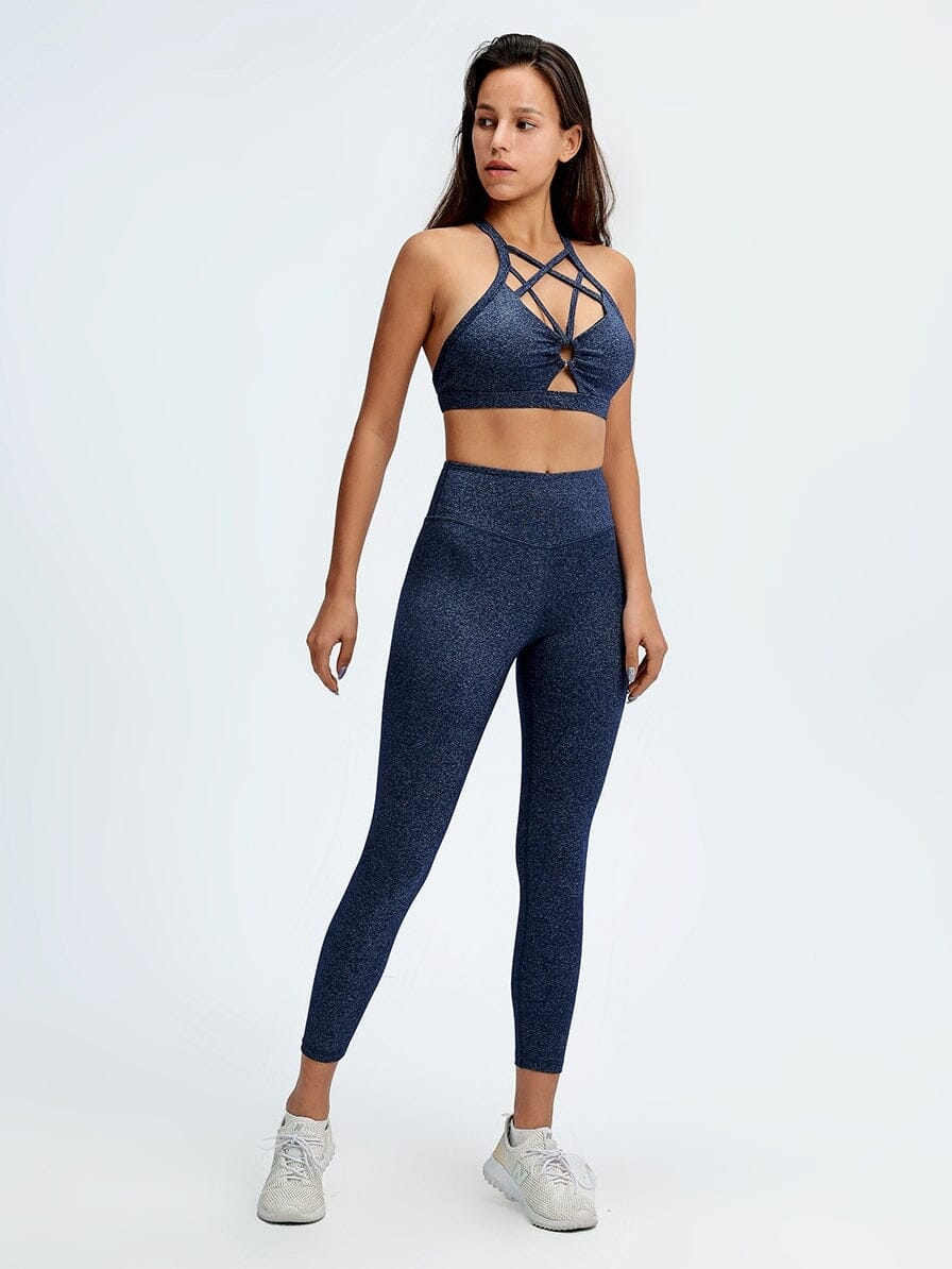 Ensemble Fitness, Legging et Soutien-Gorge Ensemble Sport helankezatrening.com sa Bleu
