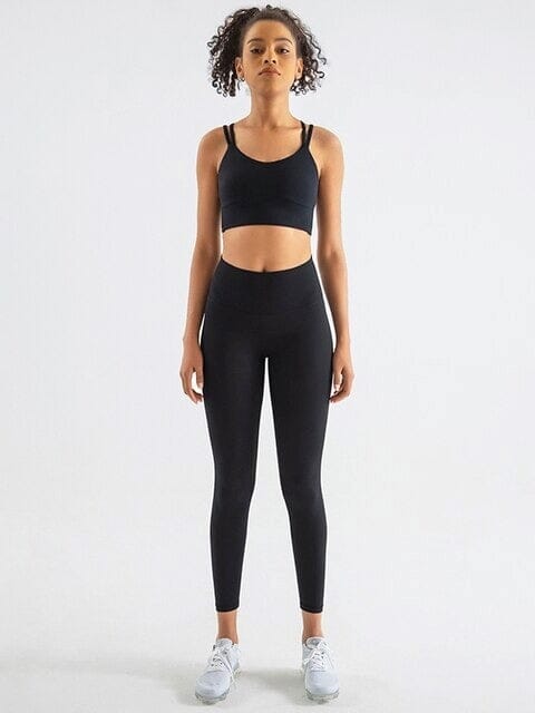 Ensemble Sport Legging et Brassière Ensemble Sport helankezatrening.com : Legging Femme | Vêtements de Sport sa Noir