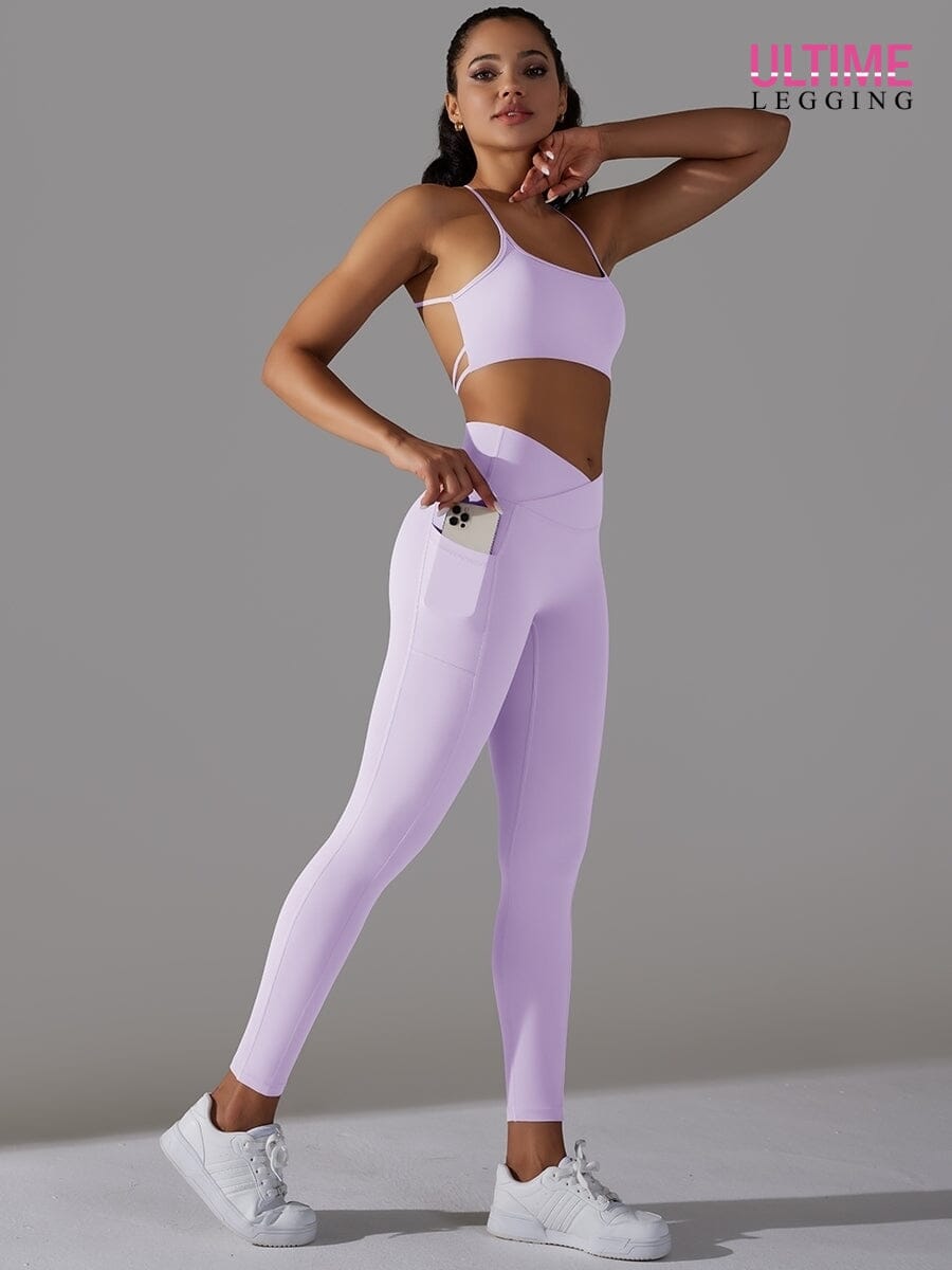 Ensemble Sport Push Up Poches - Fusion - Ultime-Legging Ensemble Sport helankezatrening.com XS Violet
