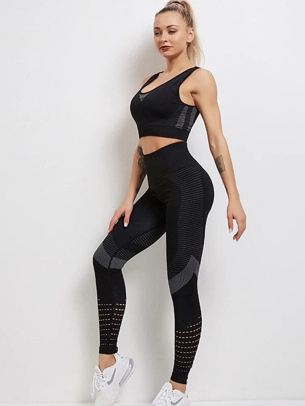 Ensemble Sport Sans Couture, Legging et Brassière Ensemble Sport helankezatrening.com : Legging Femme | Vêtements de Sport sa Noir