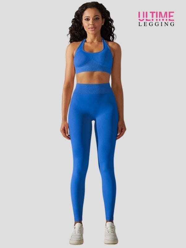 Ensemble Sport Seconde Peau Sans Couture - Ultime-Legging Ensemble Sport helankezatrening.com sa Bleu