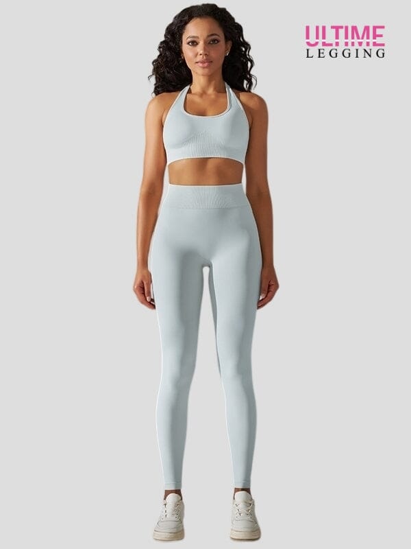 Ensemble Sport Seconde Peau Sans Couture - Ultime-Legging Ensemble Sport helankezatrening.com sa Gris clair