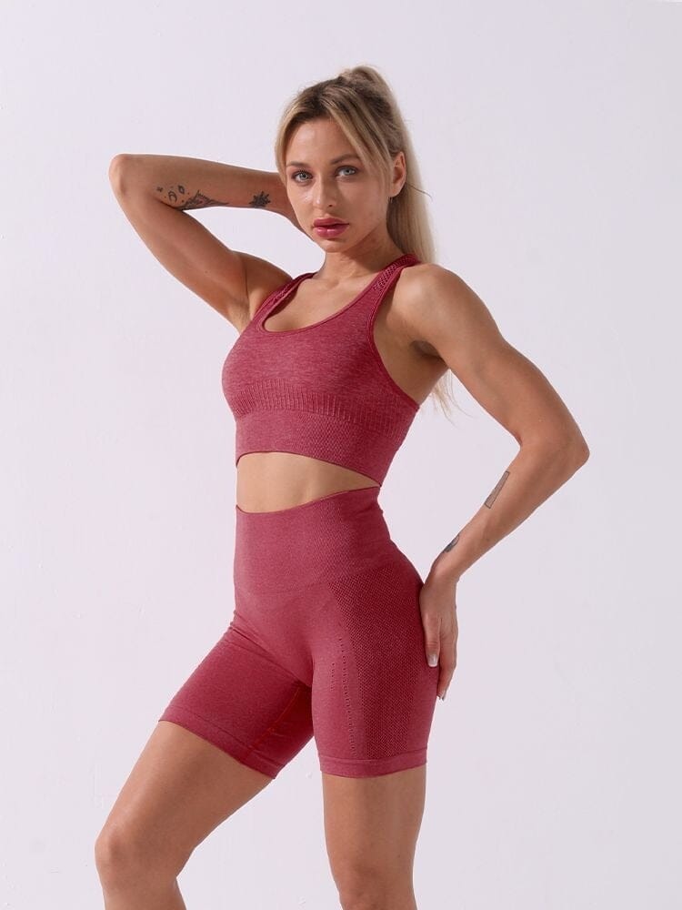 Ensemble Sport, Short et Brassière Ensemble Sport helankezatrening.com : Legging Femme | Vêtements de Sport sa Rouge
