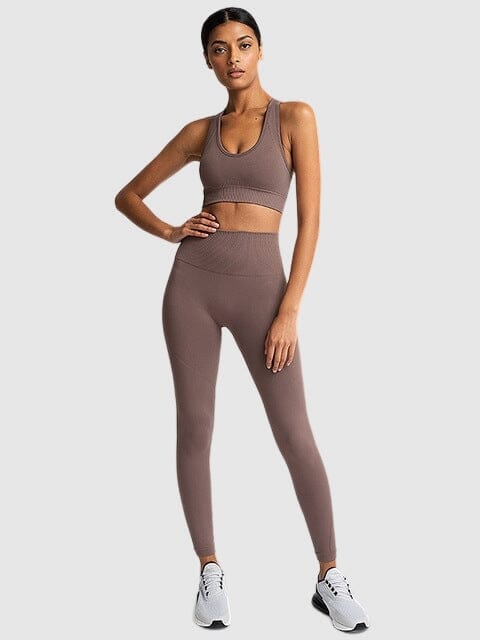 Ensemble Sport Tendance, Legging et Soutien-Gorge Ensemble Sport helankezatrening.com : Legging Femme | Vêtements de Sport sa Marron