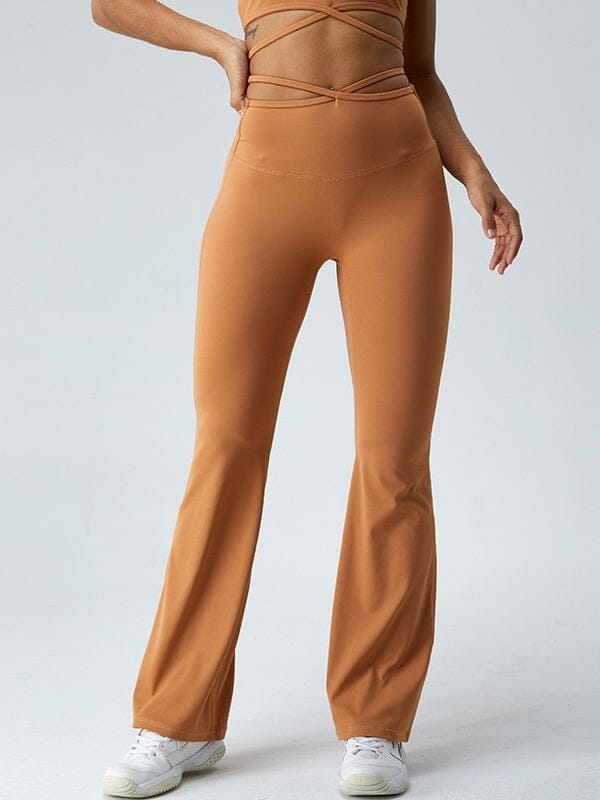 Legging Ample Taille Croisée Leggings helankezatrening.com sa Orange
