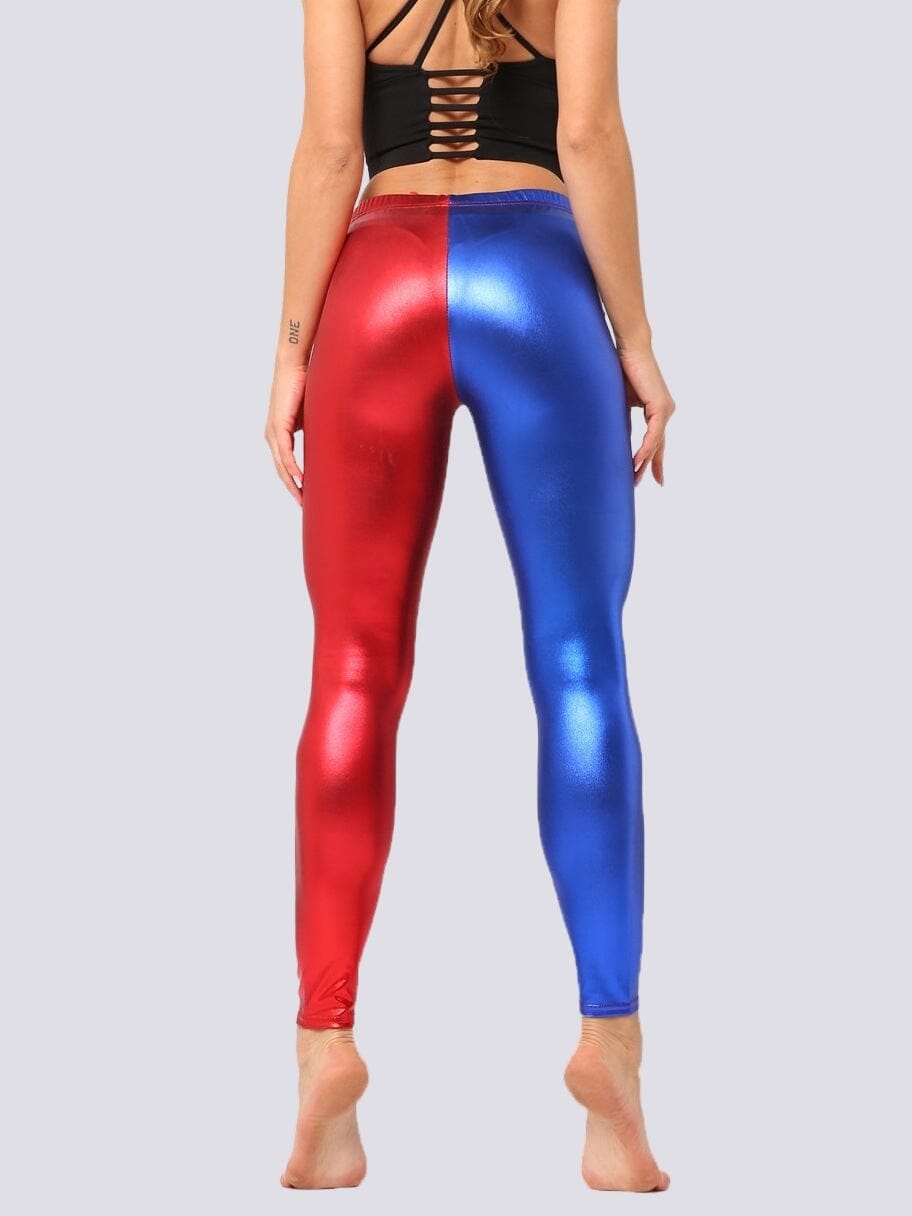 Legging Brillant Leggings helankezatrening.com sa Rouge/Bleu