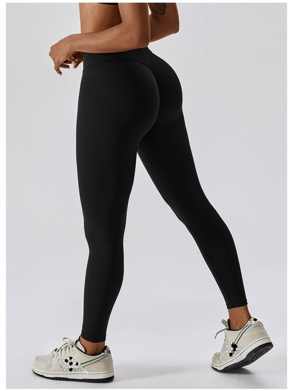 Legging Ceinture Vente Plat Push Up (Sans Couture) Leggings helankezatrening.com sa Noir