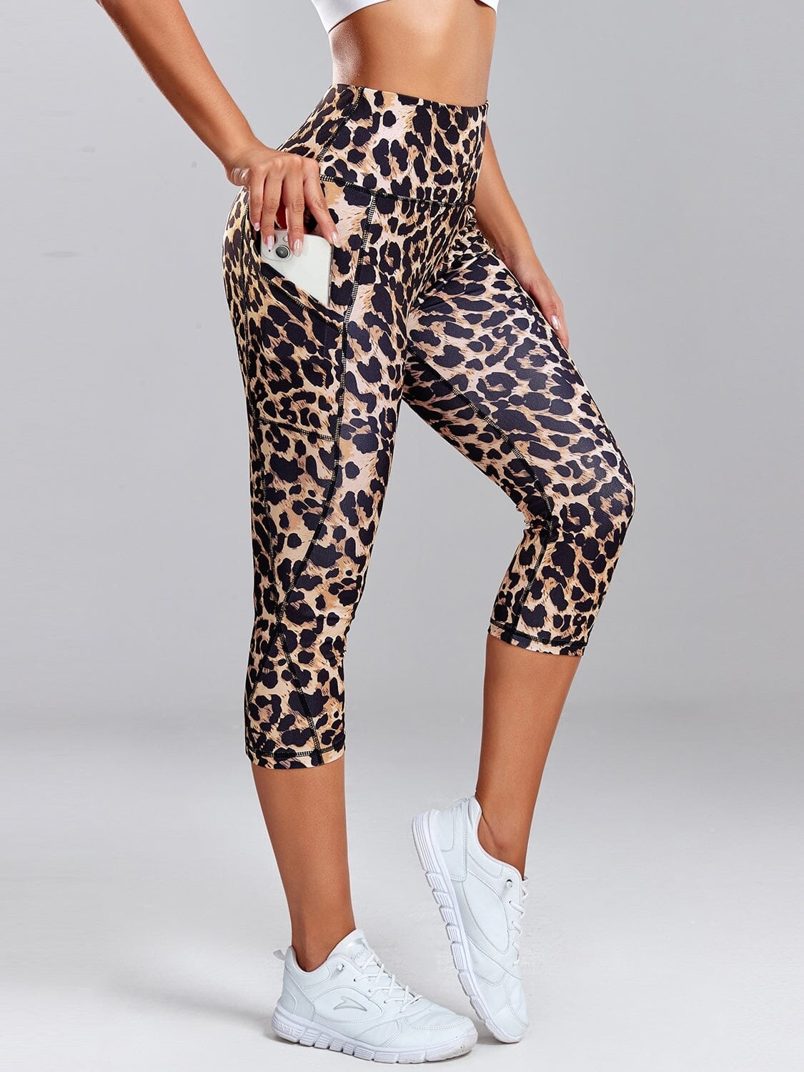 Legging Court Léopard Poche Leggings helankezatrening.com sa
