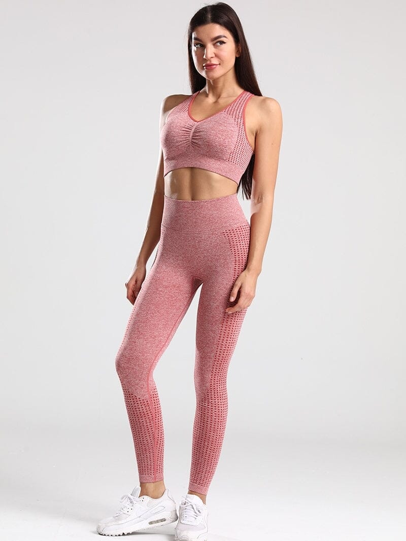Legging et Soutien-Gorge Sport, Ensemble Ensemble Sport helankezatrening.com sa Rose