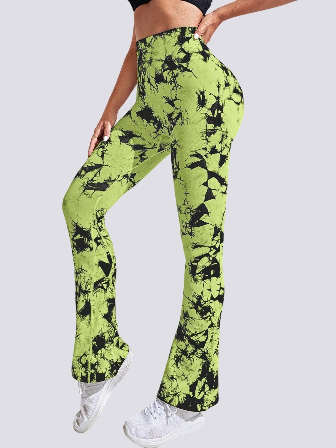 Legging Évasé Imprimé Tie Dye Leggings helankezatrening.com sa Vert