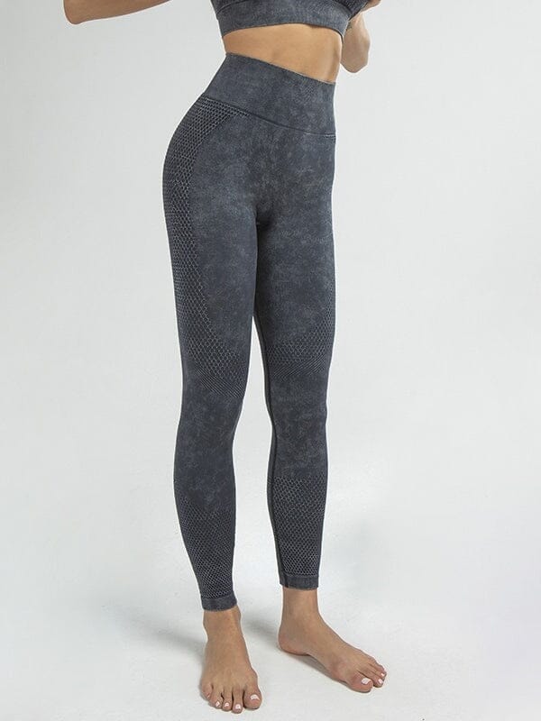 Legging Fitness Gainant Sans Couture helankezatrening.com sa Noir