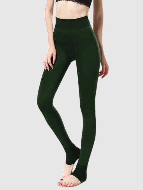Legging Hiver Chaud (Intérieur polaire) Leggings helankezatrening.com sa Vert