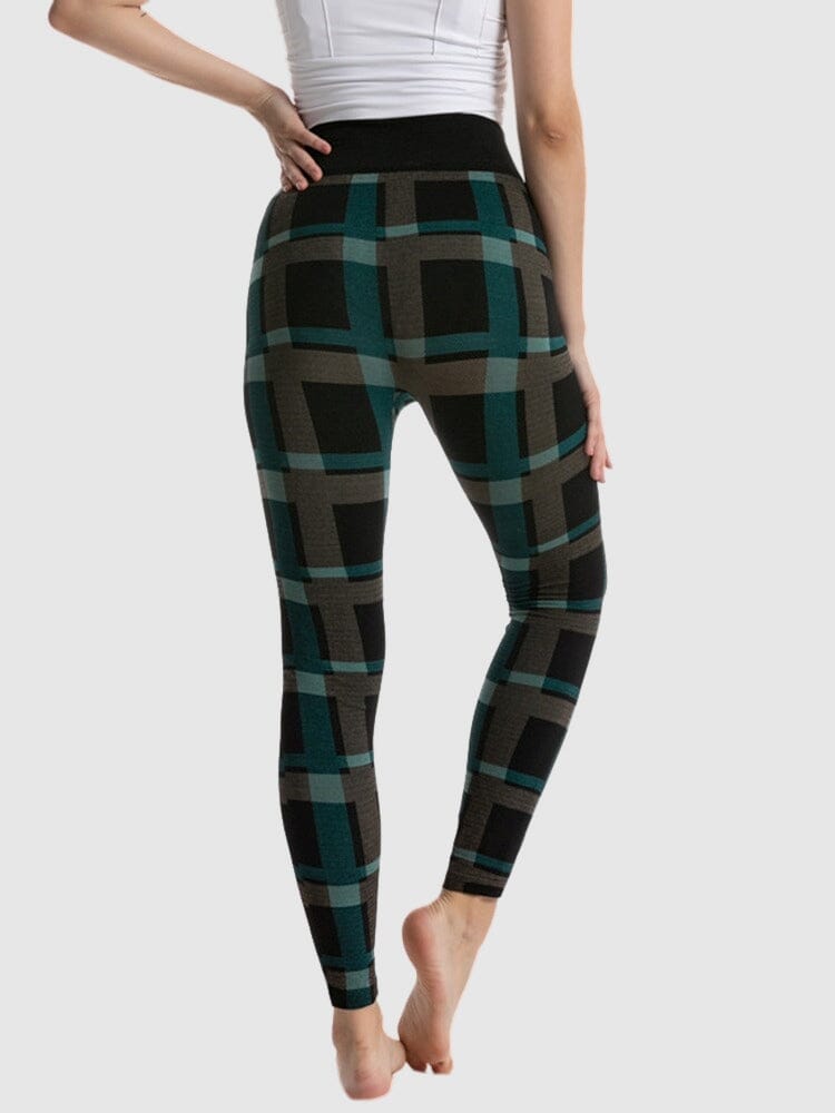 Legging Imprimé Carreaux Leggings helankezatrening.com : Legging Femme | Vêtements de Sport sa Turquoise