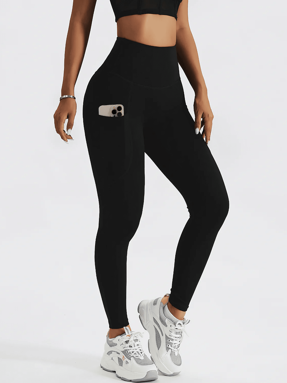 Legging Poches Taille Haute - Soraya Leggings helankezatrening.com sa Noir