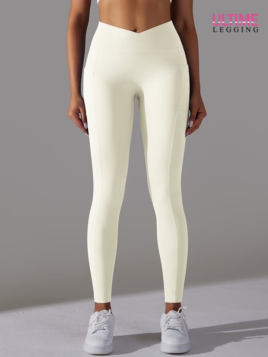 Legging Push Up Poches - Fusion - Ultime-Legging Leggings helankezatrening.com XS Crème