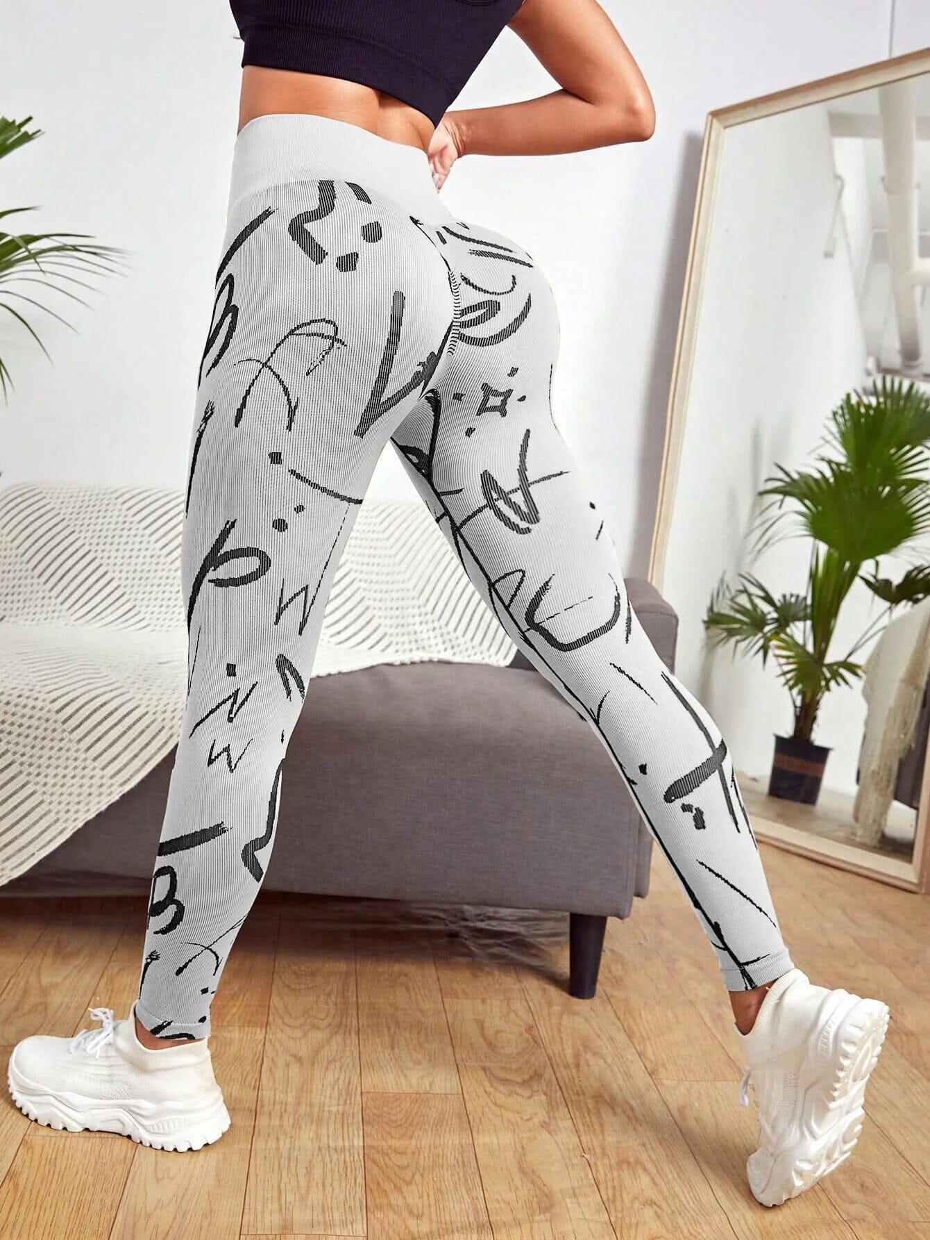 Legging Push Up Sans Couture - Selena Leggings helankezatrening.com sa Gris