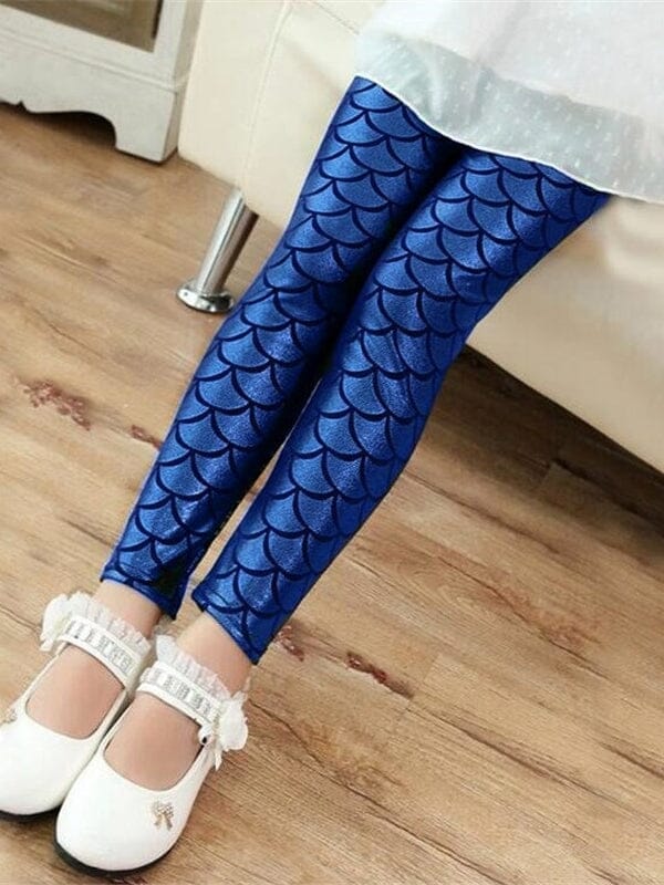 Legging Sirène Fille Leggings helankezatrening.com 2 Ans Bleu