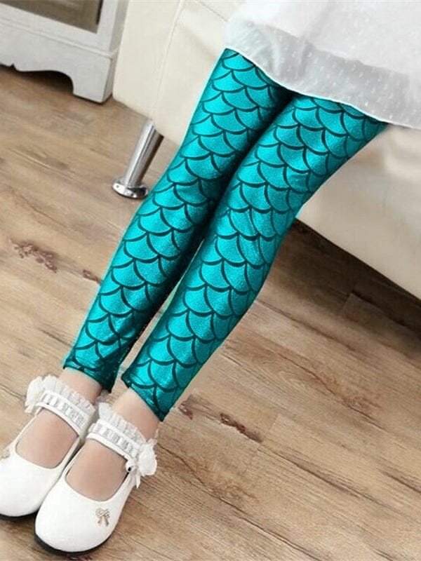 Legging Sirène Fille Leggings helankezatrening.com 2 Ans Bleu ciel