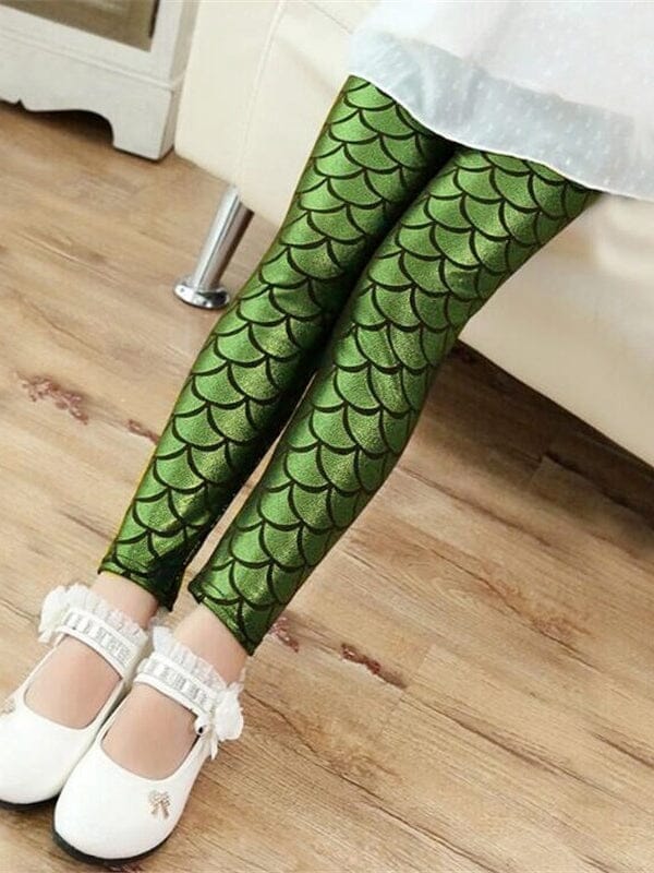 Legging Sirène Fille Leggings helankezatrening.com 2 Ans Olive