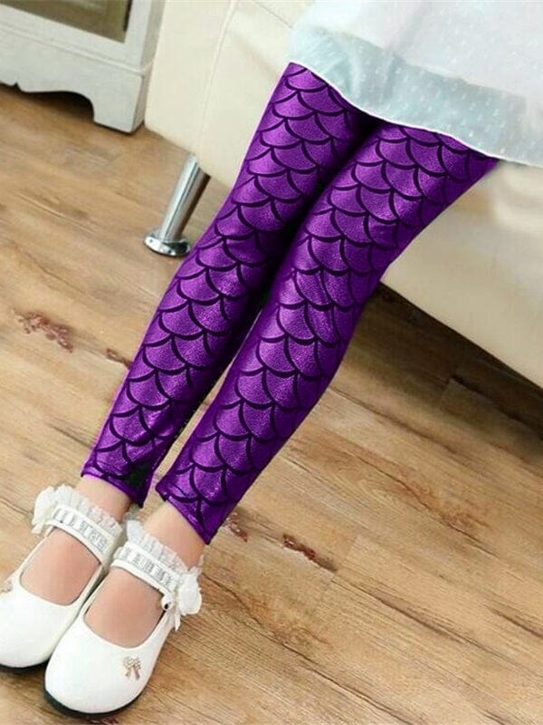 Legging Sirène Fille Leggings helankezatrening.com 2 Ans Violet