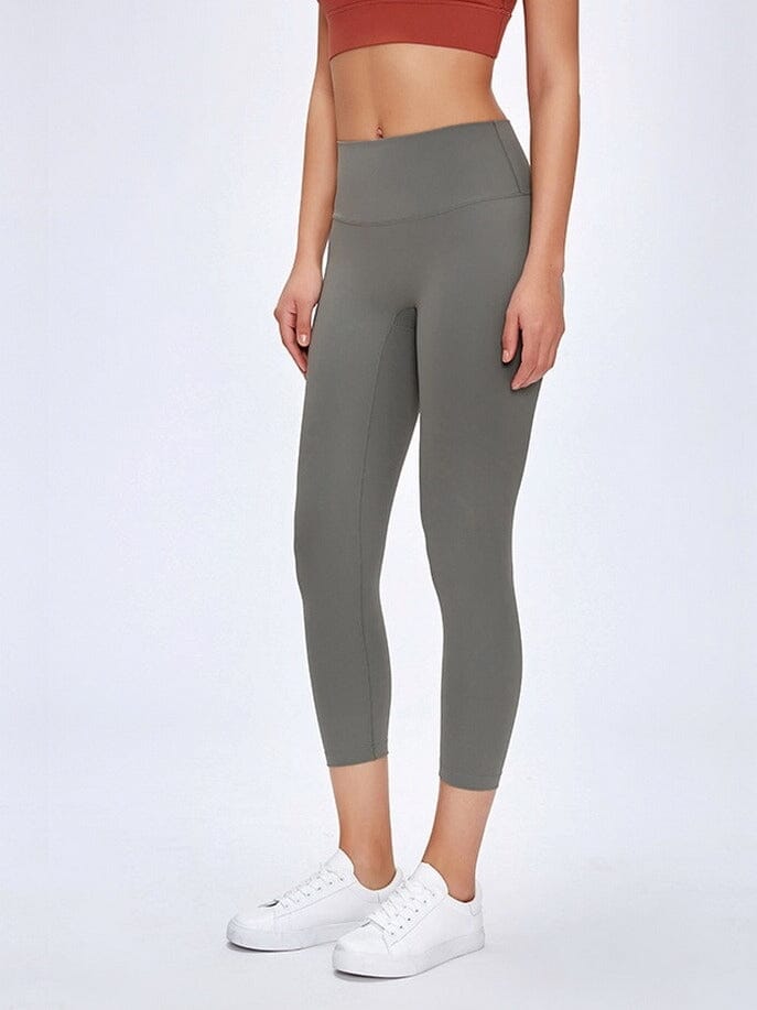 Legging Sport Capri Taille Haute Leggings helankezatrening.com XS Gris