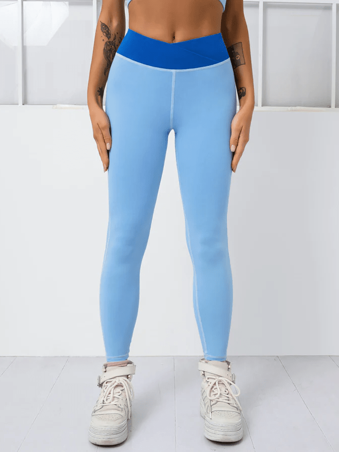 Legging Sport Ceinture Croisée - Elixy helankezatrening.com sa Bleu
