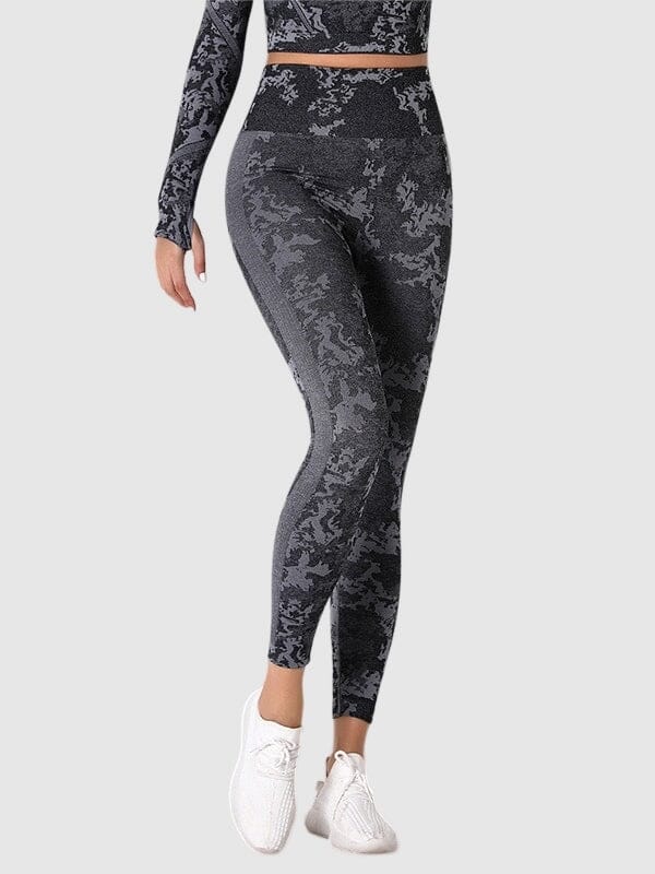 Legging Sport Effet Amincissant Sans Couture (Push Up) Leggings helankezatrening.com sa Gris