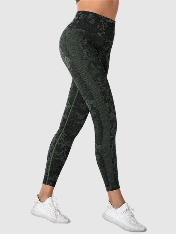 Legging Sport Effet Amincissant Sans Couture (Push Up) Leggings helankezatrening.com sa Vert