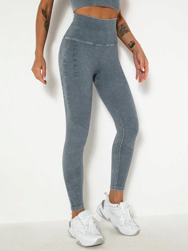 Legging Sport Effet Jean Leggings helankezatrening.com : Legging Femme | Vêtements de Sport sa Bleu