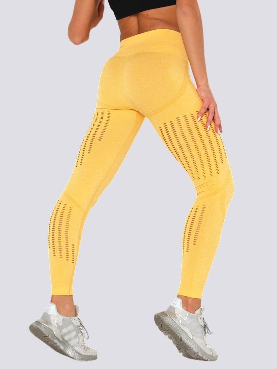 Legging Sport Maille Leggings helankezatrening.com : Legging Femme | Vêtements de Sport sa Jaune