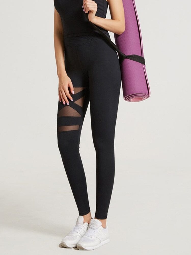 Legging Sport Maille Transparente Leggings helankezatrening.com sa Noir