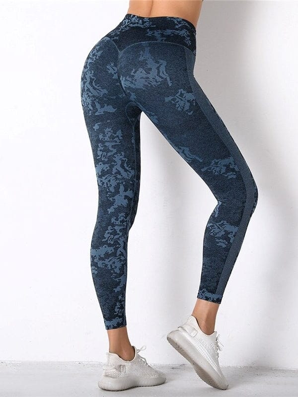 Legging Sport Militaire Camouflage helankezatrening.com : Legging Femme | Vêtements de Sport sa Bleu