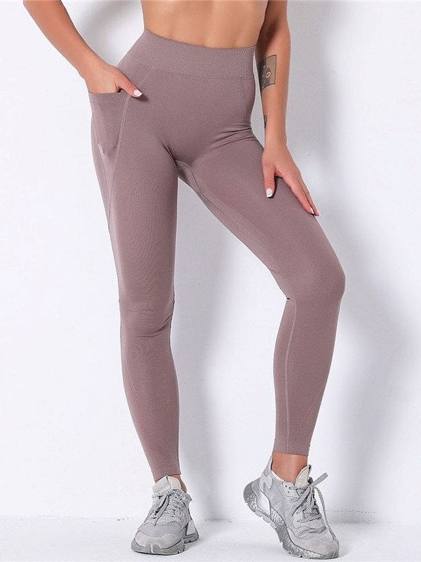 Legging Sport Poche Taille Haute Leggings helankezatrening.com : Legging Femme | Vêtements de Sport XS Mauve