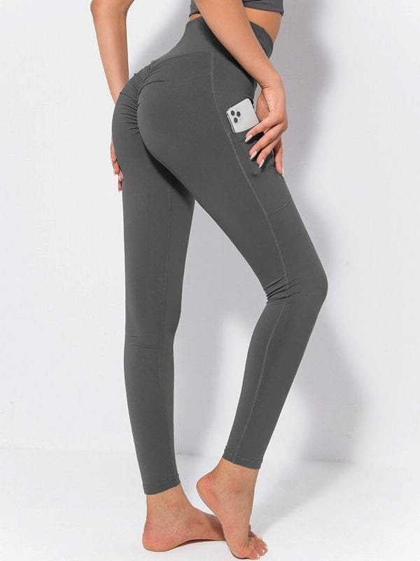 Legging Sport Push Up Poches Leggings helankezatrening.com : Legging Femme | Vêtements de Sport sa Gris