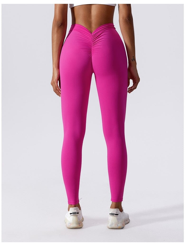 Legging Sport Push Up Taille Basse V Leggings helankezatrening.com sa Rose