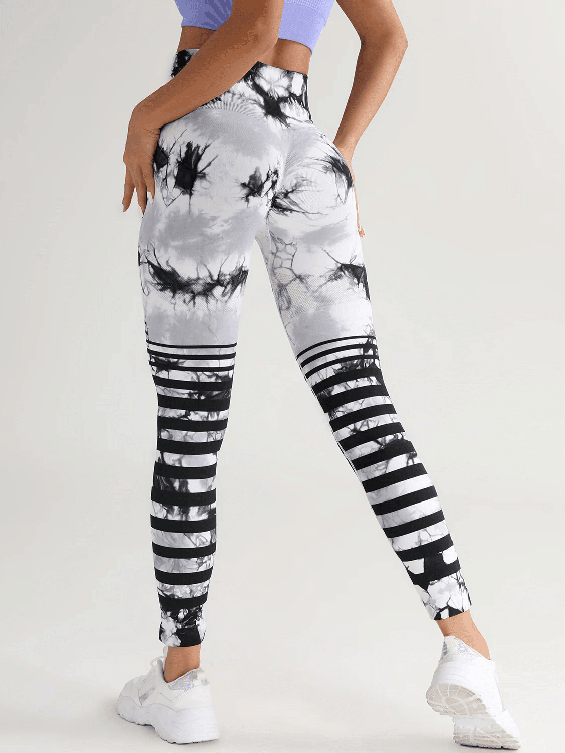 Legging Sport Tie Dye Galbant (Push Up) - Nemesis Leggings helankezatrening.com sa Blanc