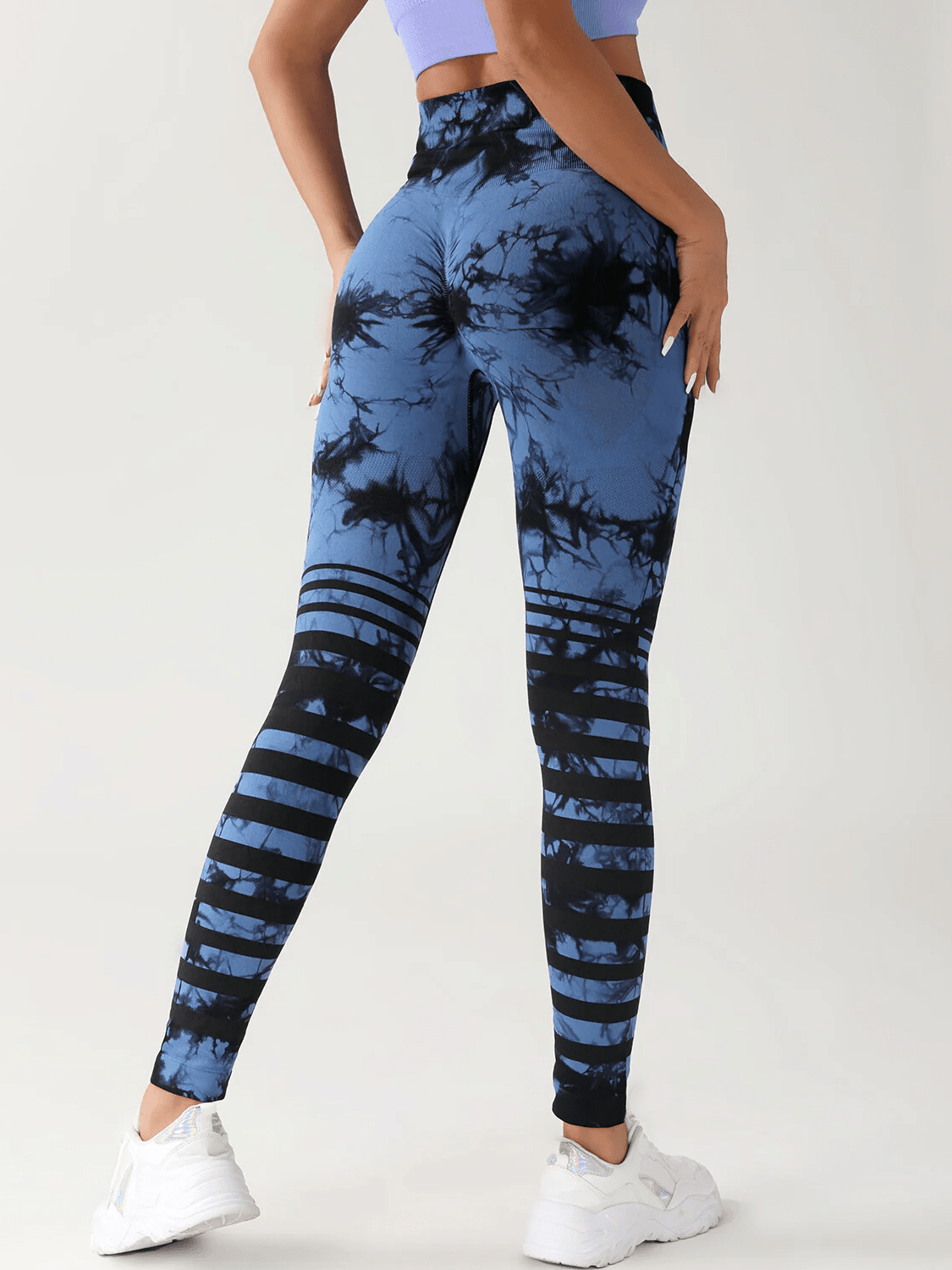 Legging Sport Tie Dye Galbant (Push Up) - Nemesis Leggings helankezatrening.com sa Bleu