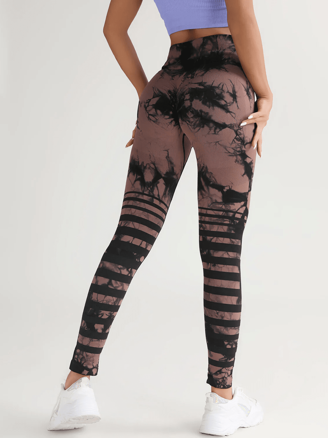Legging Sport Tie Dye Galbant (Push Up) - Nemesis Leggings helankezatrening.com sa Marron