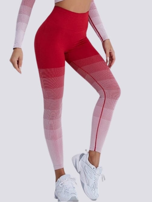 Legging Tendance Push Up Sans Couture Leggings helankezatrening.com sa Rouge